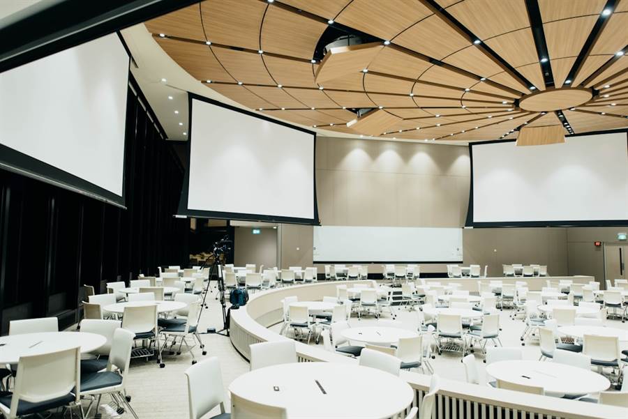Corporate banquet hall setup