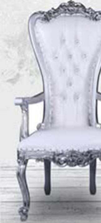 Silver throne chair